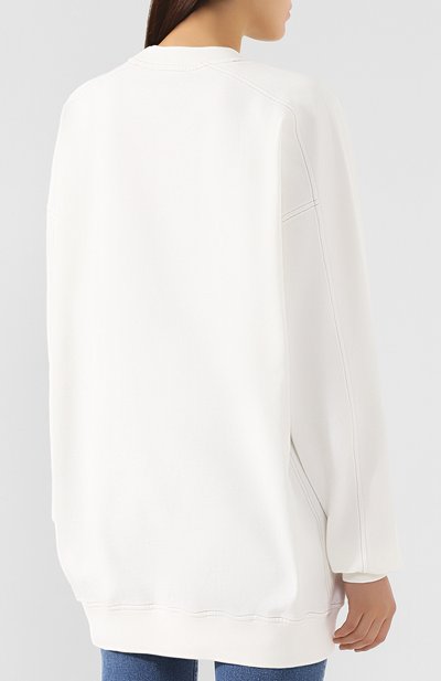 Хлопковый свитшот ACNE STUDIOS белого цвета по цене 17450 руб., арт. AI0007, фото 4 Хлопковый свитшот ACNE STUDIOS, арт. AI0007, фото 4