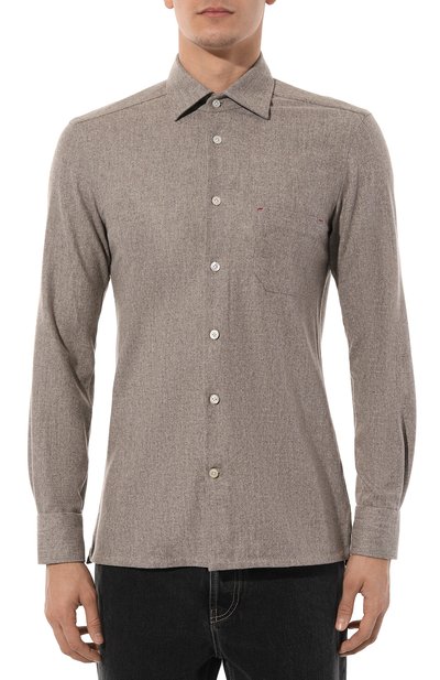 Шерстяная рубашка KITON, арт. UMCNERK0131C06, фото 3