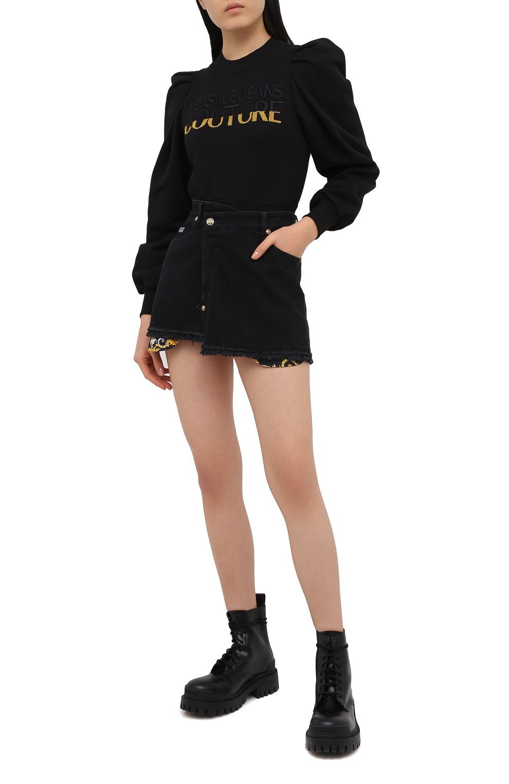 Хлопковый свитшот VERSACE JEANS COUTURE, арт. B6HZB791-ZDM301 L0G0/13998, фото 2