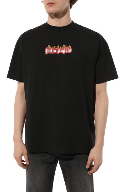 Хлопковая футболка PALM ANGELS, арт. PMAA072F22JER004, фото 3