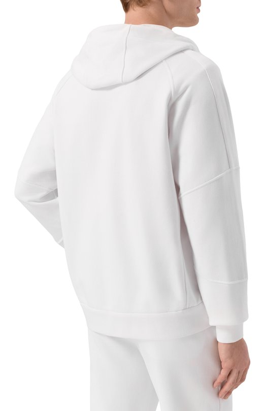 Хлопковая толстовка Kiton UMKZ02301 Белый  UMKZ02301 Фото 4