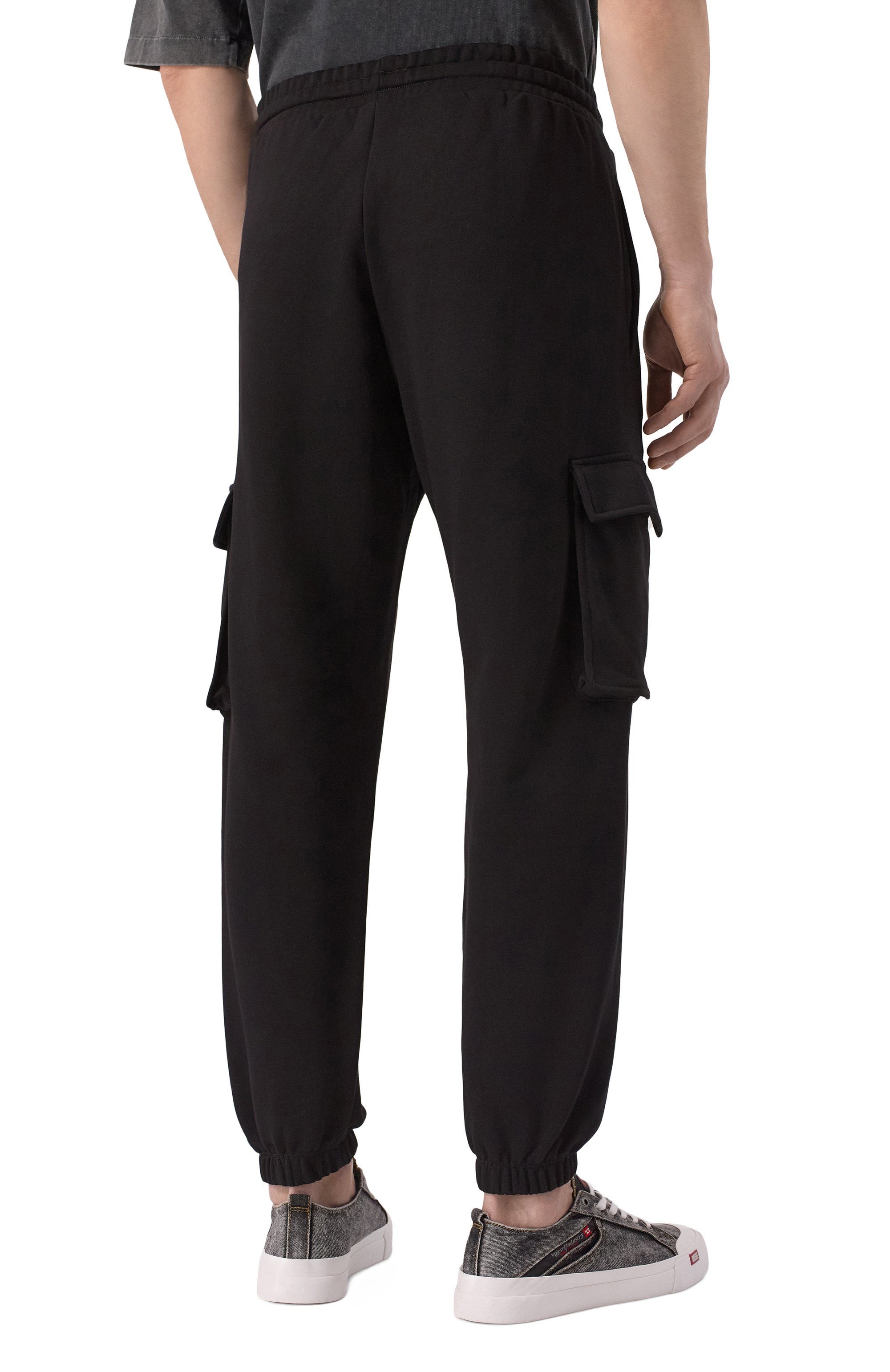 Хлопковые джоггеры HINNOMINATE черного цвета по цене 19000 руб., арт. HMABM01311, фото 4 Хлопковые джоггеры HINNOMINATE, арт. HMABM01311, фото 4