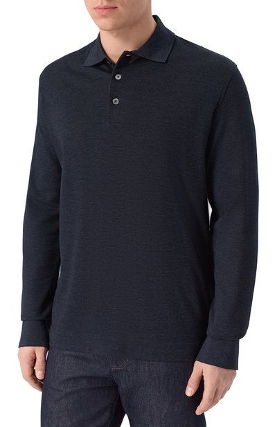Поло из хлопка и шелка ZEGNA, арт. E748/UE381A8, фото 3
