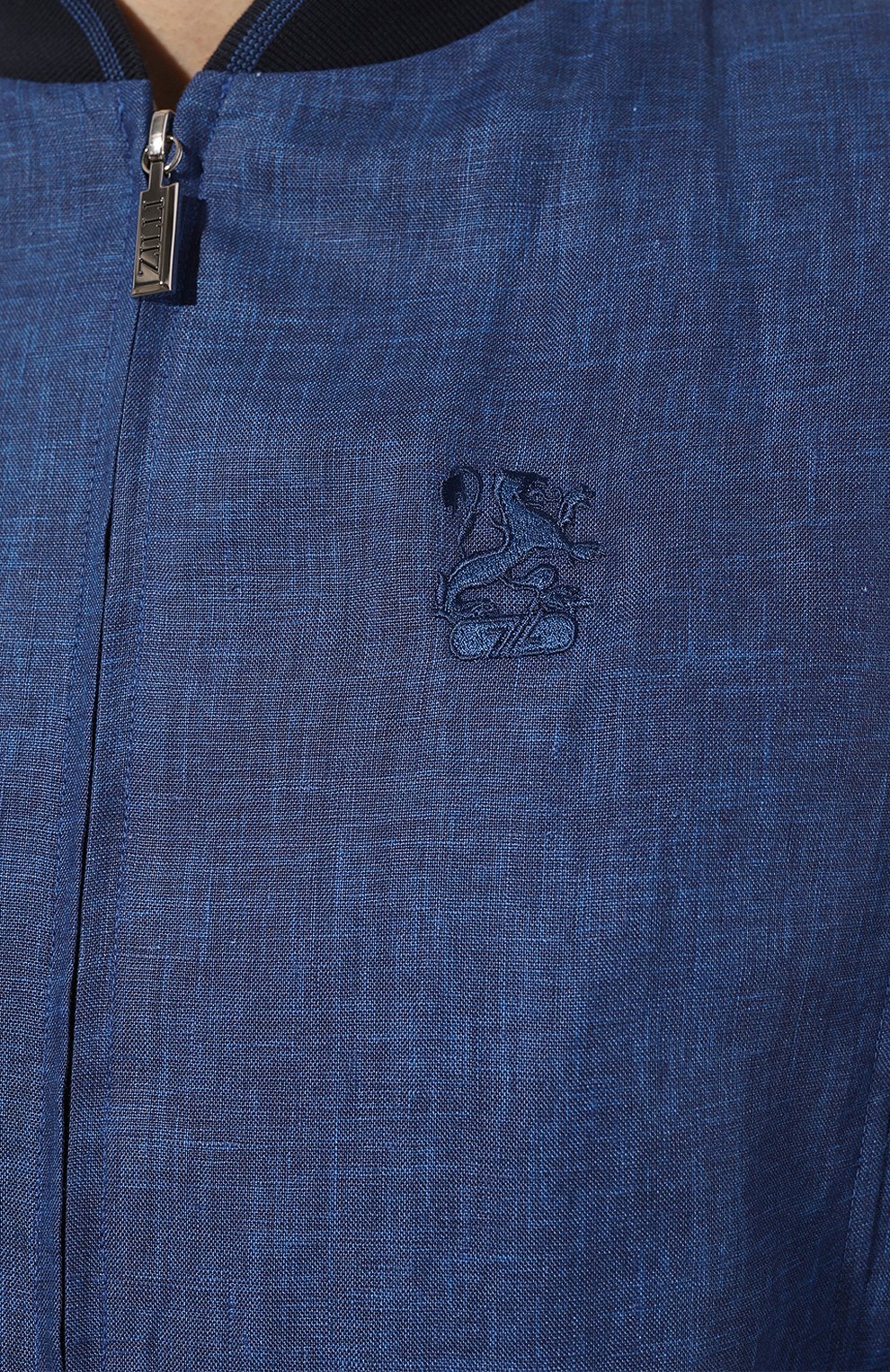 Льняной бомбер ZILLI синего цвета по цене 245000 руб., арт. MF0-84060-G13711/0001, фото 5 Льняной бомбер ZILLI, арт. MF0-84060-G13711/0001, фото 5