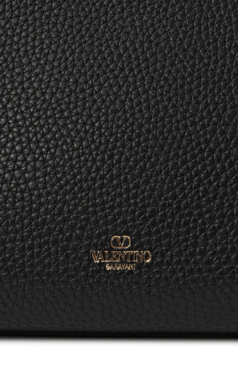 Женская сумка-тоут rockstud VALENTINO черного цвета, арт. 5W2B0B70/VSF | Фото 3 (Размер: large; Материал: Натуральная кожа)