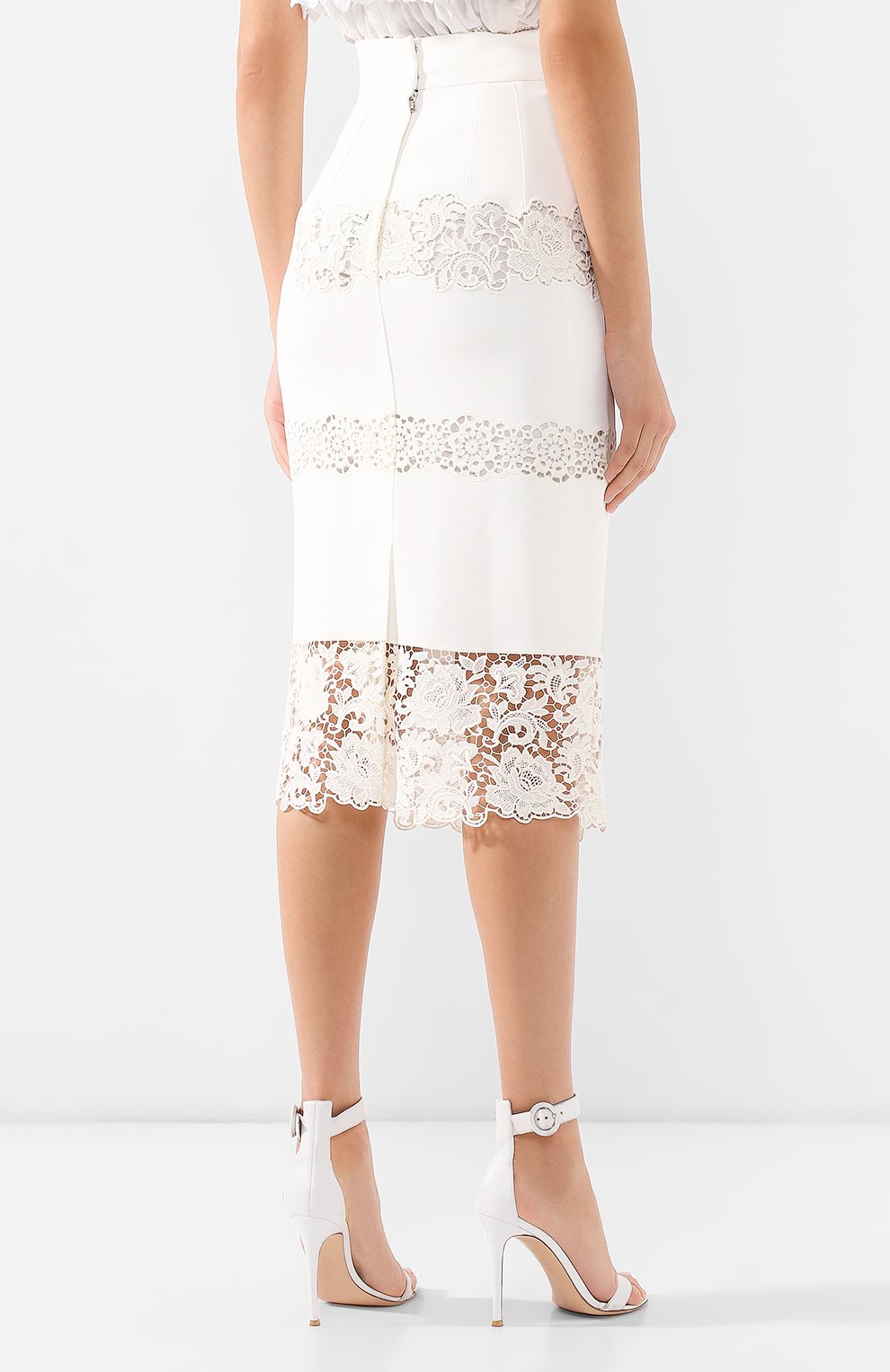 Юбка с кружевной отделкой DOLCE & GABBANA, арт. F4BHVZ/FGMFB, фото 4