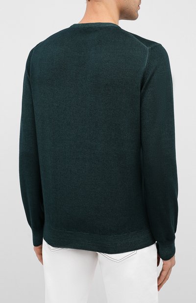 Шерстяной джемпер ANDREA CAMPAGNA зеленого цвета по цене 31000 руб., арт. 55167/22792, фото 4 Шерстяной джемпер ANDREA CAMPAGNA, арт. 55167/22792, фото 4