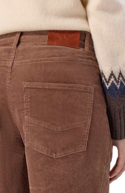 Вельветовые брюки ZADIG AND VOLTAIRE коричневого цвета по цене 46500 руб., арт. WWPA01872, фото 5 Вельветовые брюки ZADIG AND VOLTAIRE, арт. WWPA01872, фото 5