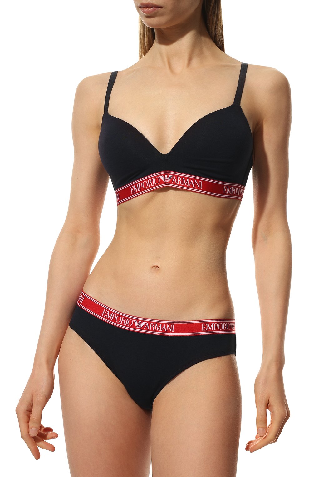 Хлопковый бюстгальтер с плотной чашкой EMPORIO ARMANI, арт. 164410/2R227, фото 2