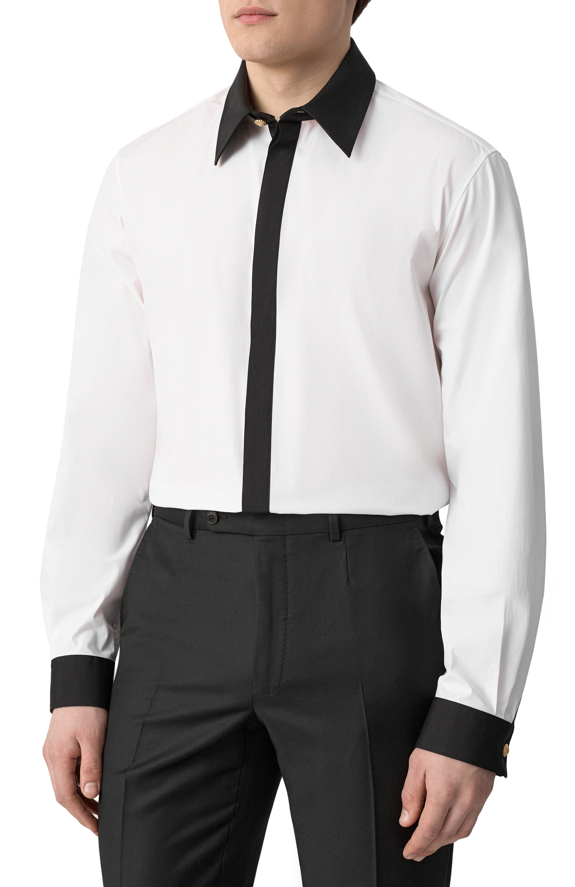 Хлопковая сорочка BALMAIN, арт. EH1HS461/CF43, фото 3