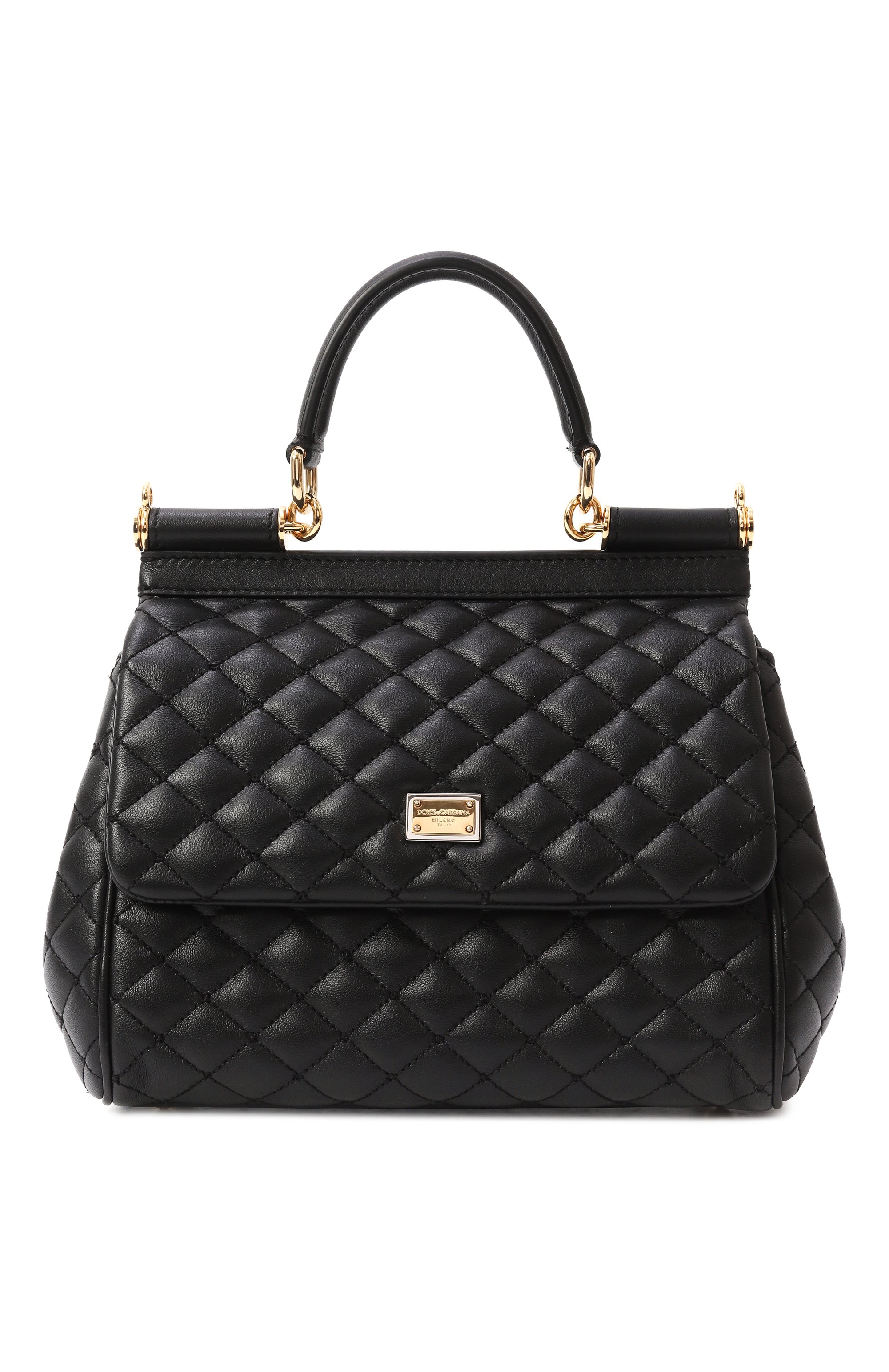 Сумка sicily medium DOLCE & GABBANA черного цвета по цене 229000 руб., арт. BB6003/AV967, фото 1 Сумка sicily medium DOLCE & GABBANA, арт. BB6003/AV967, фото 1