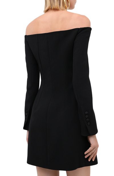 Шерстяное платье DOLCE & GABBANA черного цвета по цене 295000 руб., арт. F6J1KT/FUBD2, фото 4 Шерстяное платье DOLCE & GABBANA, арт. F6J1KT/FUBD2, фото 4