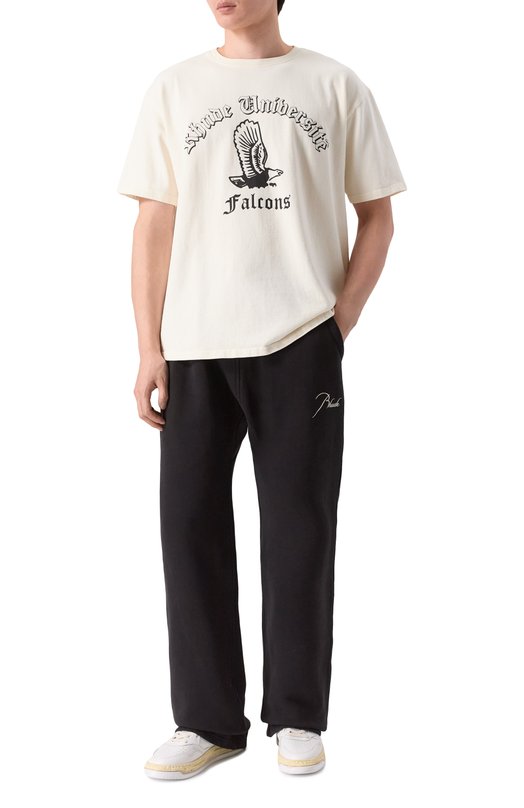 Хлопковые брюки Rhude RHPS26PA01012 Чёрный  RHPS26PA01012 Фото 2