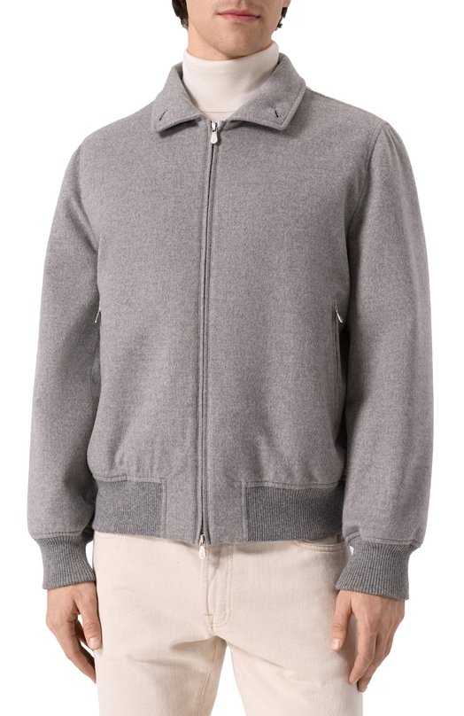 Утепленный бомбер Brunello Cucinelli MM4006889 Серый  MM4006889 Фото 8