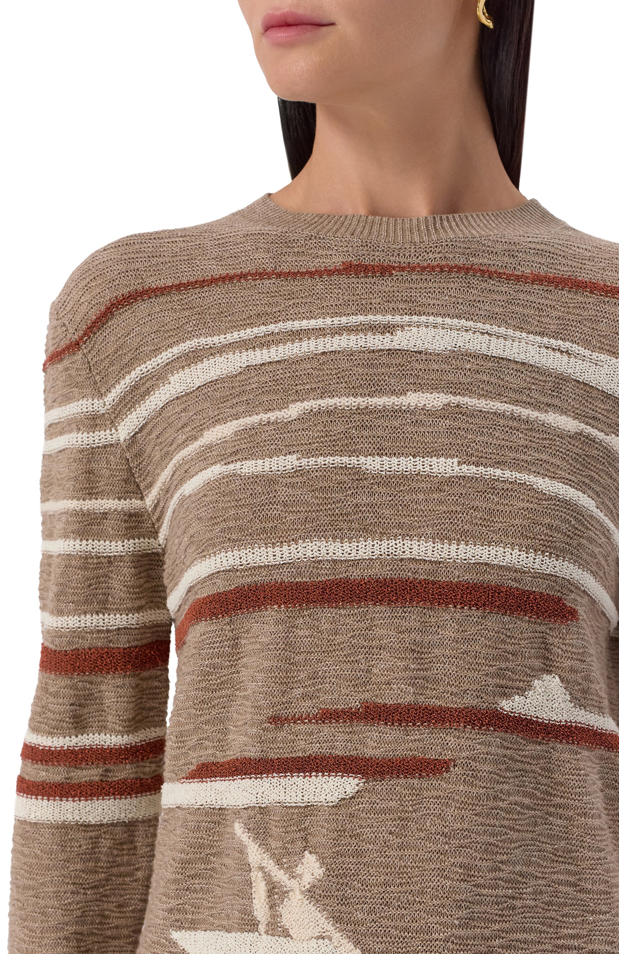 Пуловер изо льна и хлопка BOTTEGA VENETA бежевого цвета по цене 216000 руб., арт. 831454/V5LW0, фото 5 Пуловер изо льна и хлопка BOTTEGA VENETA, арт. 831454/V5LW0, фото 5