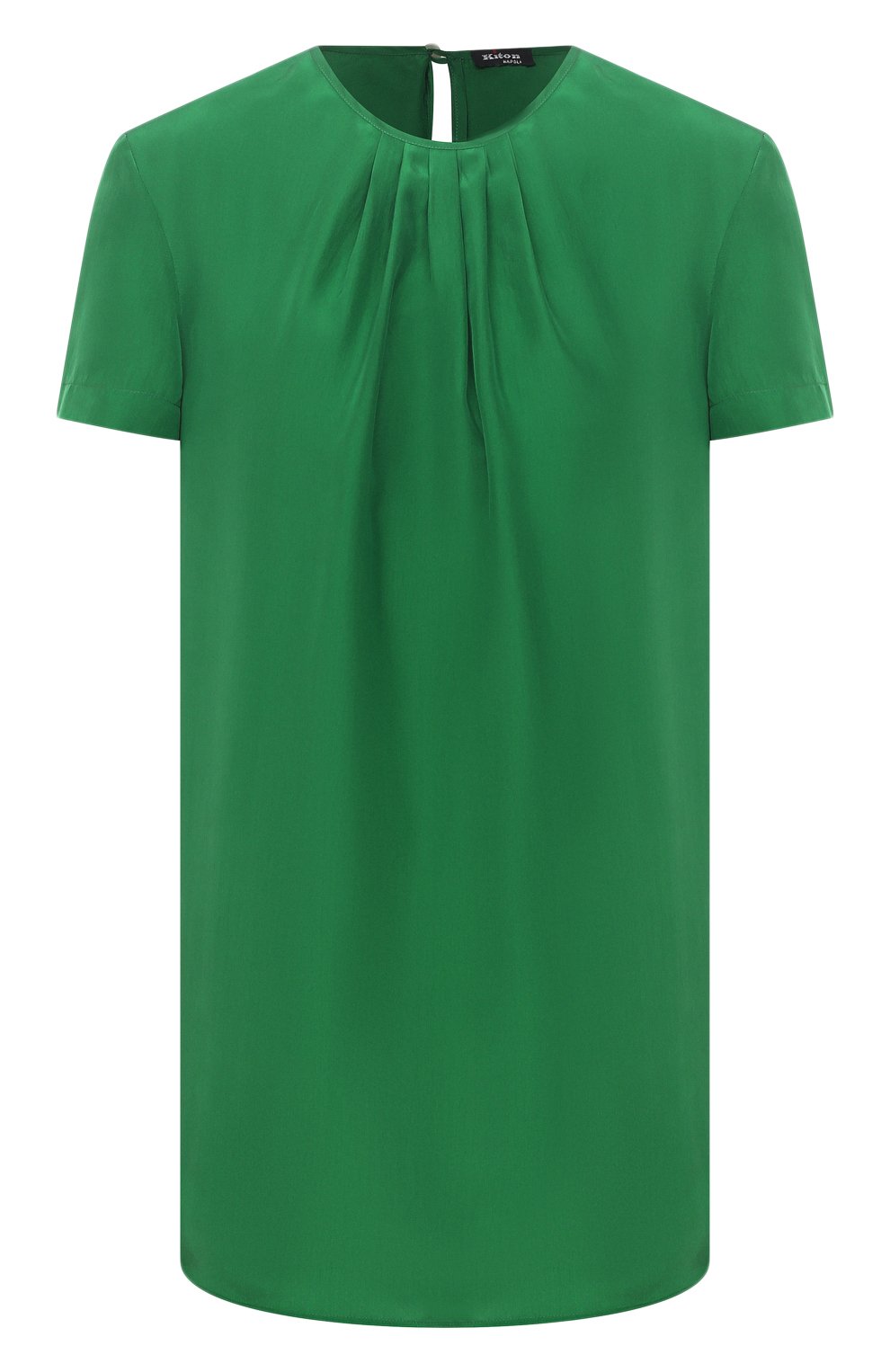 Шелковый топ KITON зеленого цвета по цене 89950 руб., арт. D43411K09T62, фото 1 Шелковый топ KITON, арт. D43411K09T62, фото 1