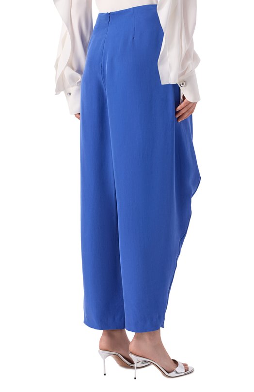 Шелковые брюки Giorgio Armani GW002502/TE13643 Голубой  GW002502/TE13643 Фото 4