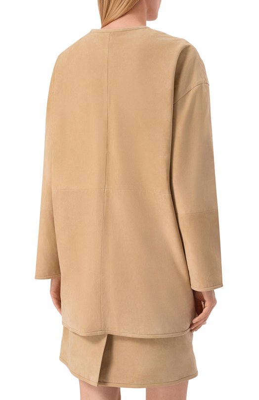 Замшевое пальто Loulou de Saison WAREN Бежевый  WAREN Фото 4