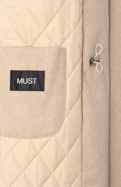 Женская утепленная куртка MVST светло-бежевого цвета, арт. 2334L80-210_SET | Фото 7 (Длина (верхняя одежда): До середины бедра; Материал сплава: Проставлено; Материал подклада: Синтетический материал; Драгоценные камни: Проставлено; Рукава: Длинные; Кросс-КТ: Куртка, Утепленные; Стили: Кэжуэл; Материал внешний: Шерсть, Кашемир)