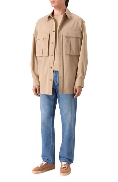 Мужская футболка из шелка и хлопка LORO PIANA, арт. FAF6128