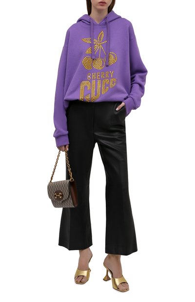 Кожаные мюли lupita AMINA MUADDI, арт. LUPITA SLIPPER/METALLIC NAPPA/G0LD, фото 3