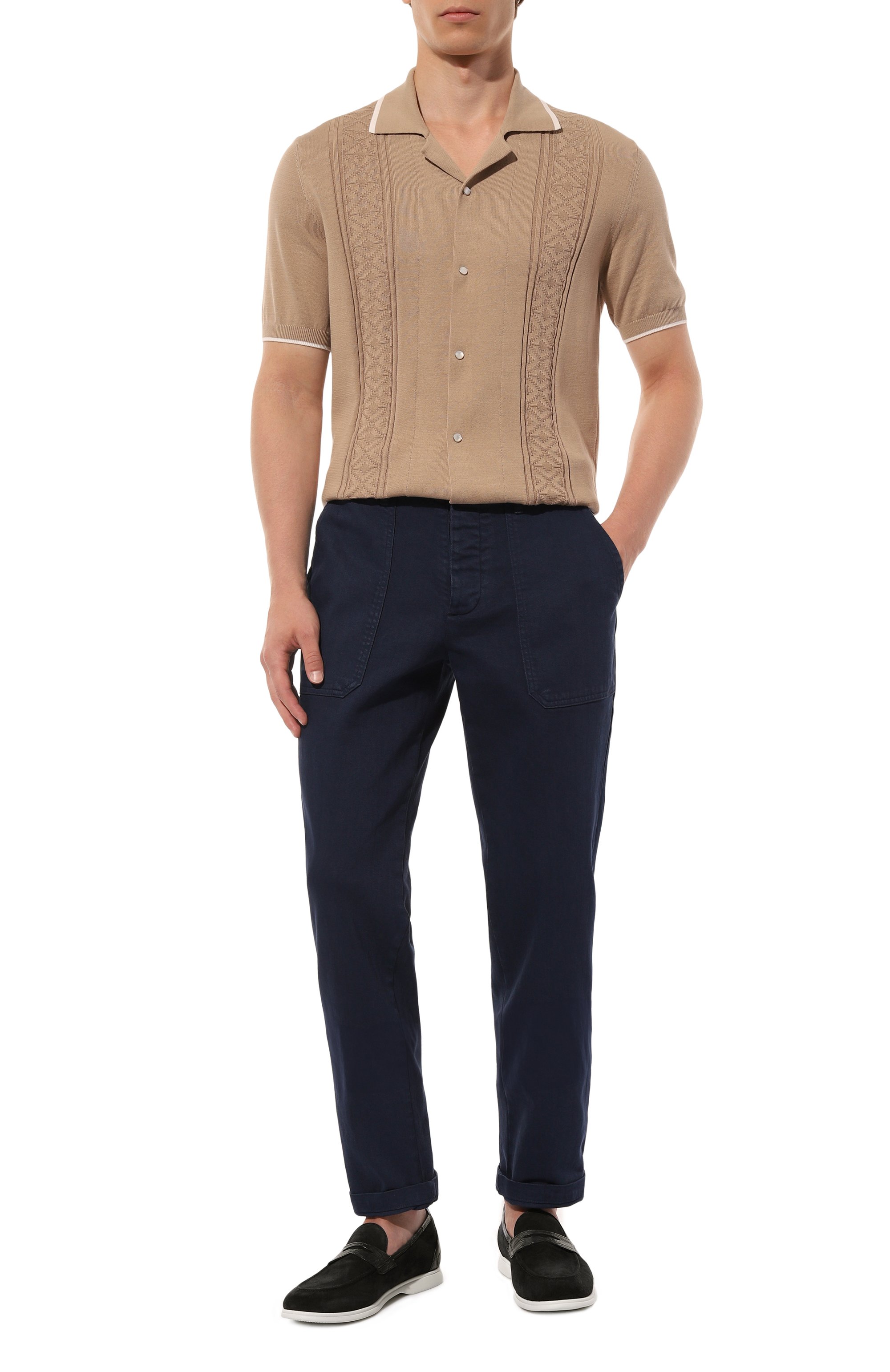 Лоферы с отделкой из кожи аллигатора KITON, арт. USSA075N00978, фото 2