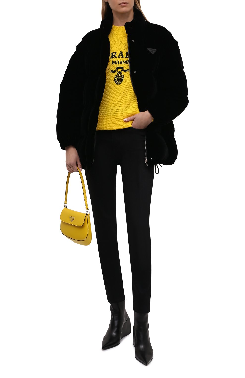 Бархатный пуховик PRADA, арт. 29X805-1XJX-F0002-202, фото 2