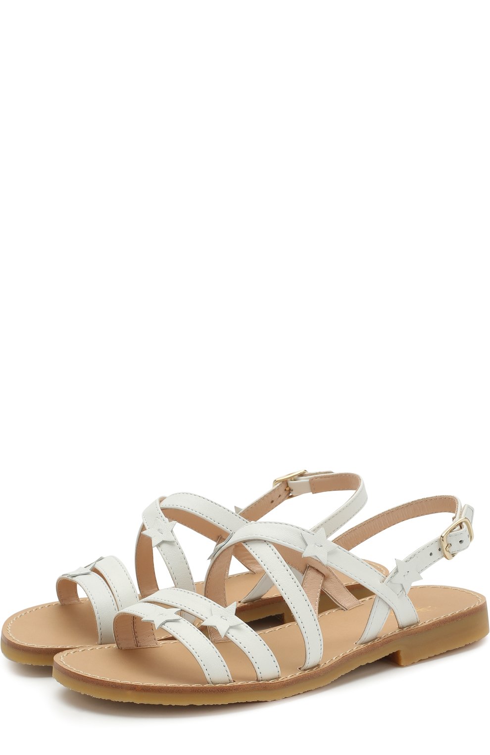 Кожаные сандалии на ремешке IL GUFO белого цвета по цене 19350 руб., арт. G740/VITELL0 NAPPAC0/31-34, фото 1 Кожаные сандалии на ремешке IL GUFO, арт. G740/VITELL0 NAPPAC0/31-34, фото 1