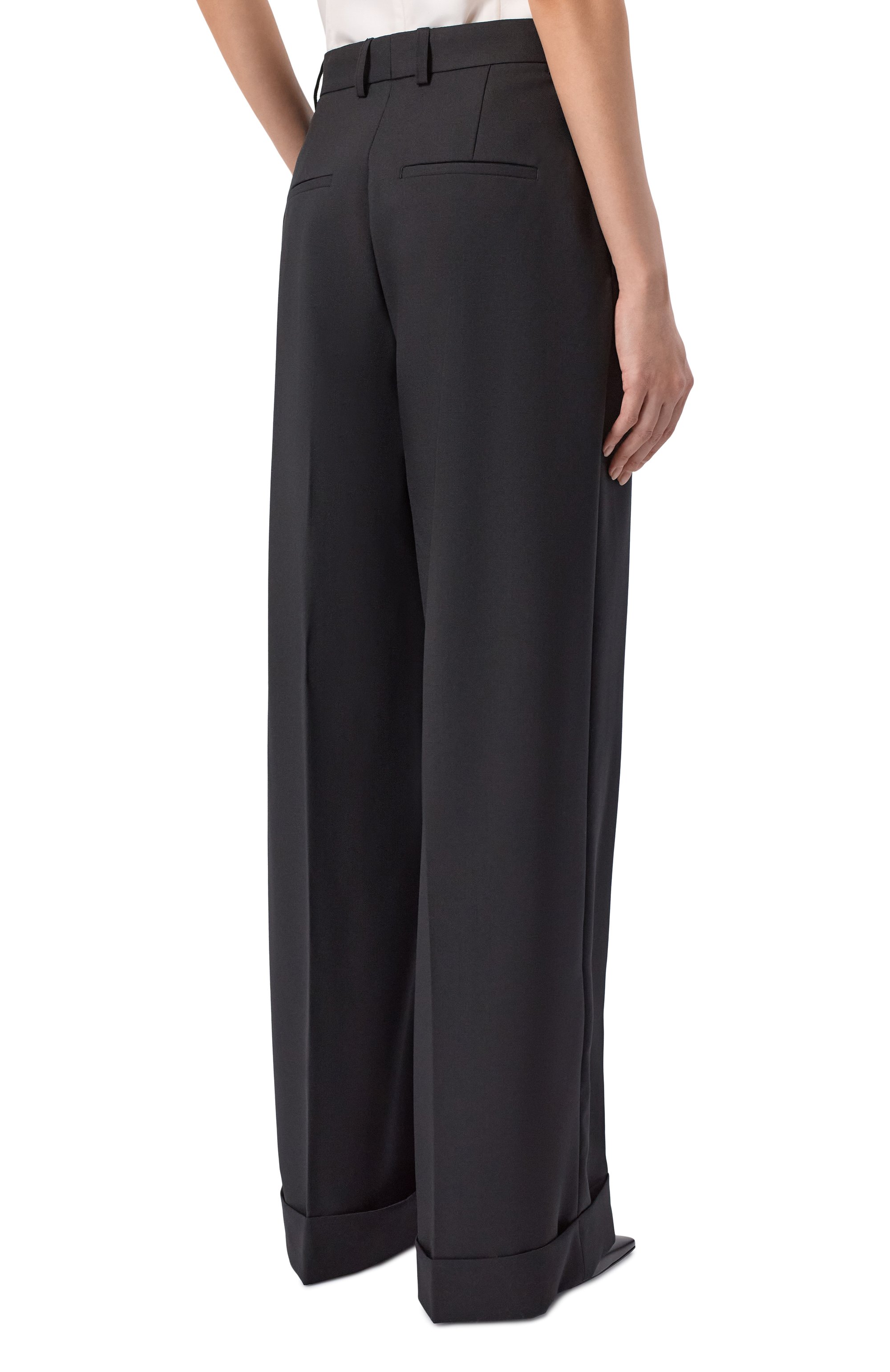 Шерстяные брюки THE KOOPLES черного цвета по цене 39350 руб., арт. FPAN31053K, фото 4 Шерстяные брюки THE KOOPLES, арт. FPAN31053K, фото 4