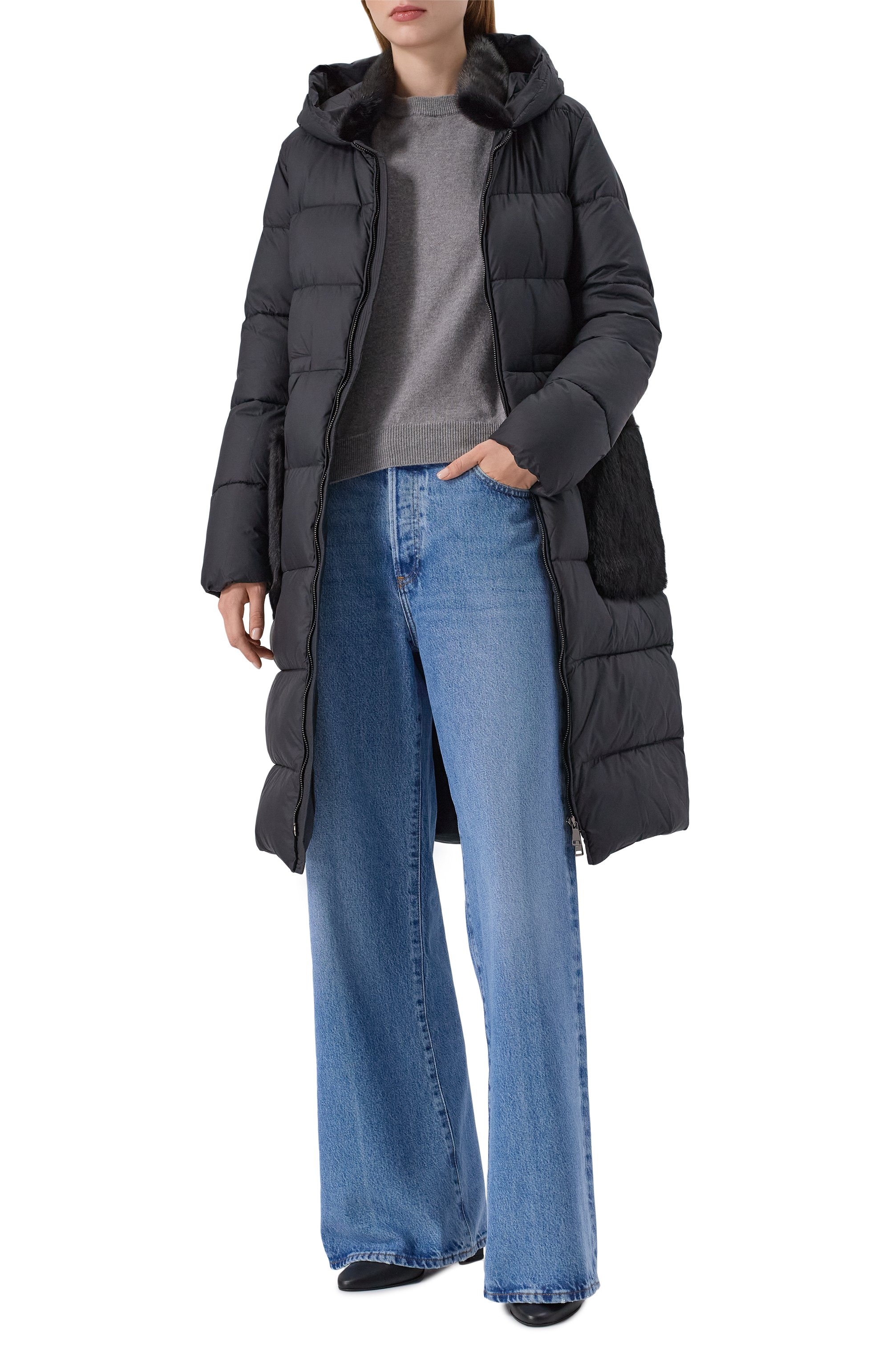 Пуховик с отделкой из норки MANZONI24, арт. 25M1309-NY0V/48-50, фото 2