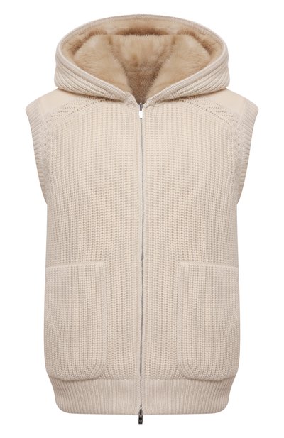 Кашемировый жилет с подкладкой из меха норки LORO PIANA, арт. FAL7054, фото 1