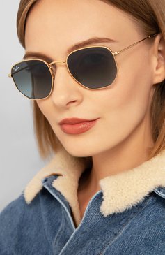 Женские солнцезащитные очки RAY-BAN голубого цвета, арт. 3548N-91233M | Фото 2 (Кросс-КТ: С/з-унисекс; Региональные ограничения белый список (Axapta Mercury): RU; Тип очков: С/з; Статус проверки: Проверено, Проверена категория; Очки форма: Круглые, Прямоугольные; Оптика Гендер: оптика-унисекс)