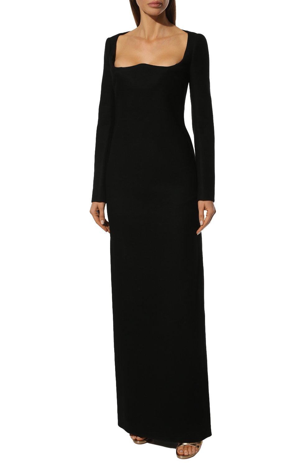 Шерстяное платье SAINT LAURENT, арт. 537584/Y621W, фото 3