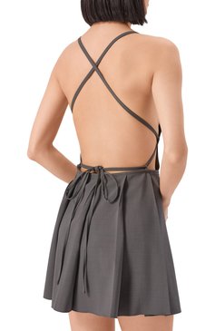 Женское платье LOW CLASSIC серого цвета, арт. LW251DR01GR | Фото 4 (Длина Ж (юбки, платья, шорты): Мини; Случай: Повседневный; Женское Кросс-КТ: Платье-одежда, Сарафаны; Рукава: На бретелях; Стили: Преппи; Материал внешний: Синтетический материал)