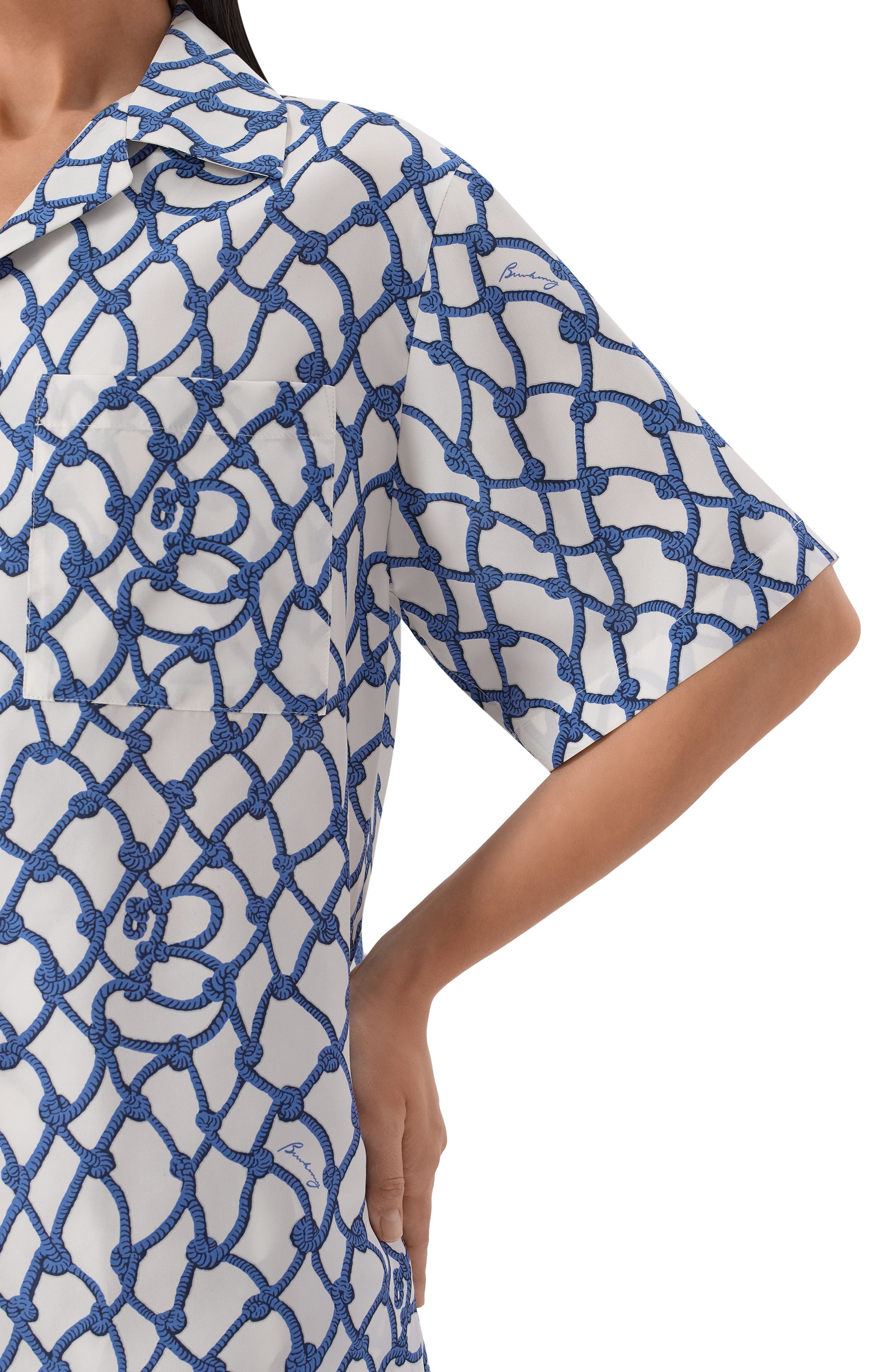 Шелковая рубашка BURBERRY, арт. 8107042, фото 5