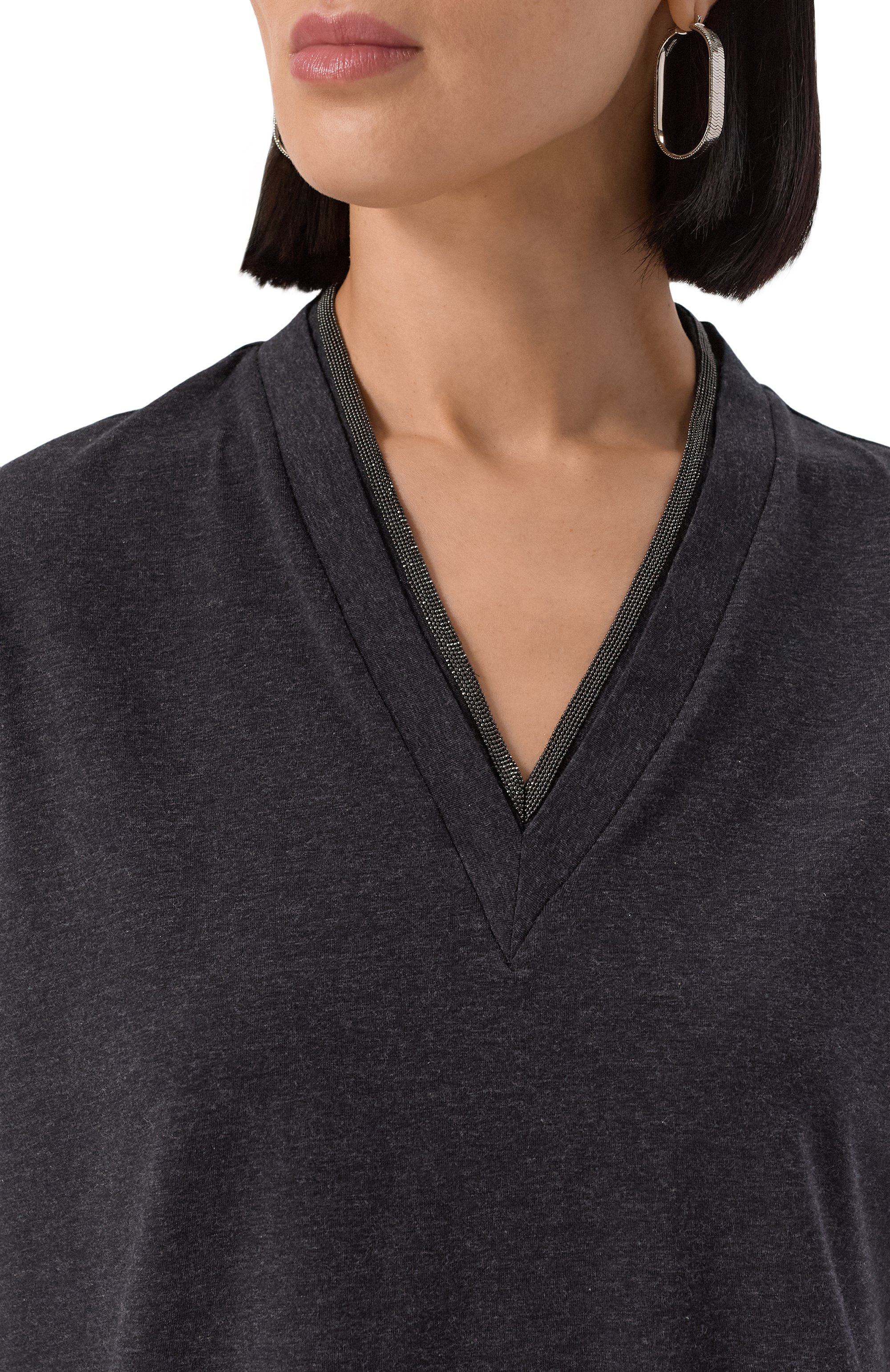 Хлопковая футболка BRUNELLO CUCINELLI, арт. MPT18BD222, фото 5