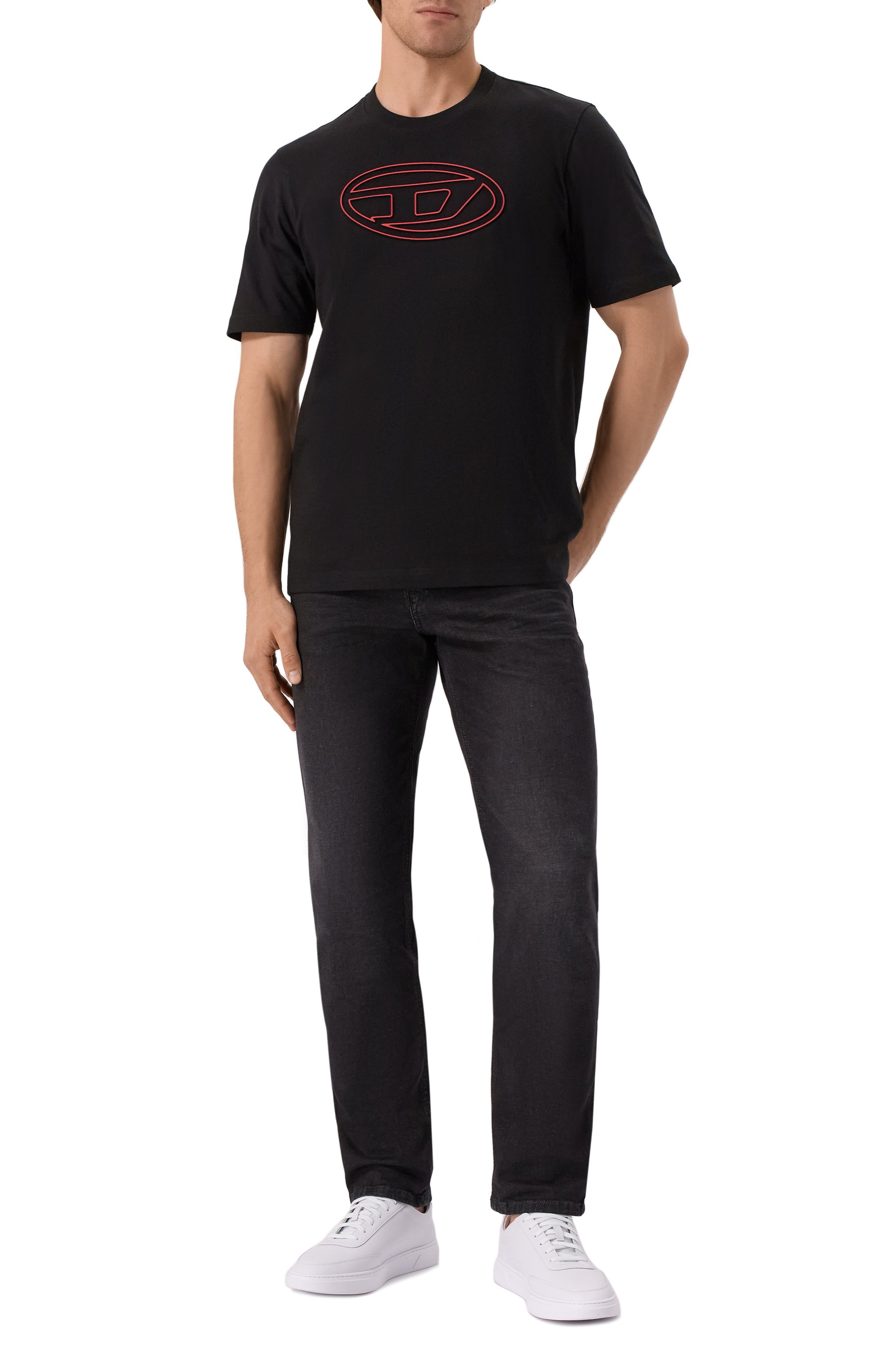 Хлопковая футболка DIESEL, арт. A17402/0NJBM, фото 2