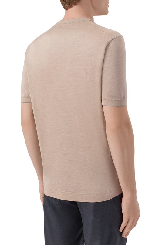 Шелковая футболка Stefano Ricci K919512G10/R25190 Коричневый  K919512G10/R25190 Фото 4