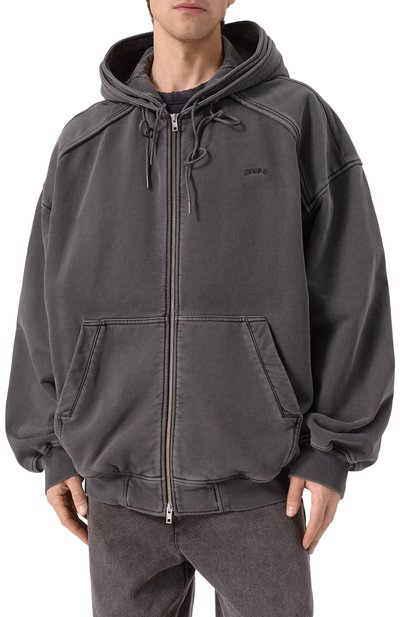 Хлопковая толстовка JUUN.J темно-серого цвета по цене 87550 руб., арт. JC5141P084, фото 3 Хлопковая толстовка JUUN.J, арт. JC5141P084, фото 3