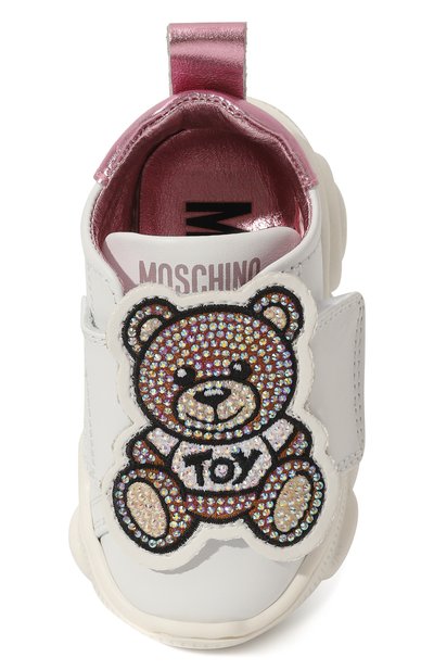 Кожаные кеды MOSCHINO, арт. 77367/VAR01/18-27, фото 4