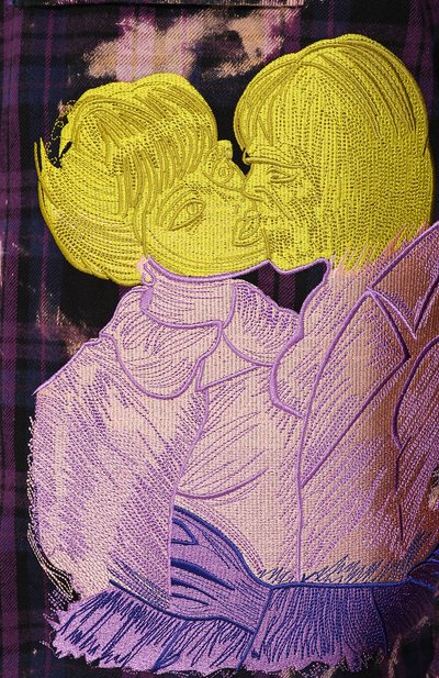 Хлопковая рубашка OFF-WHITE фиолетового цвета по цене 99500 руб., арт. 0MGA098S20G710492988, фото 5 Хлопковая рубашка OFF-WHITE, арт. 0MGA098S20G710492988, фото 5