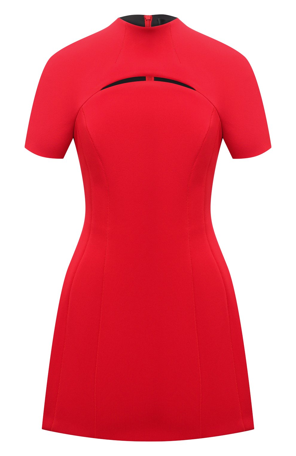 Платье из вискозы VERSACE красного цвета по цене 199500 руб., арт. A87562/A237082, фото 1 Платье из вискозы VERSACE, арт. A87562/A237082, фото 1