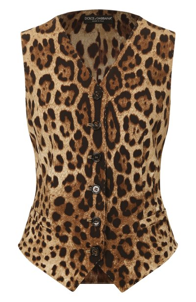 Женский жилет из шерсти и шелка DOLCE & GABBANA, арт. F79H6T/FSBAV