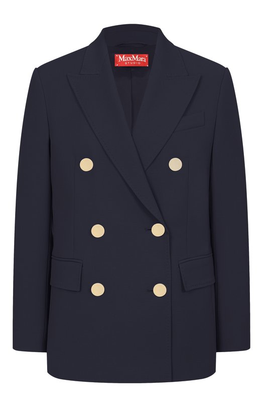 Шерстяной жакет Max Mara Studio EDIC0LA Синий EDIC0LA