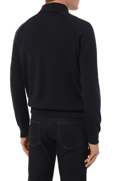 Поло из шерсти и шелка ZILLI, арт. KZPR01M0240VDBL00, фото 4