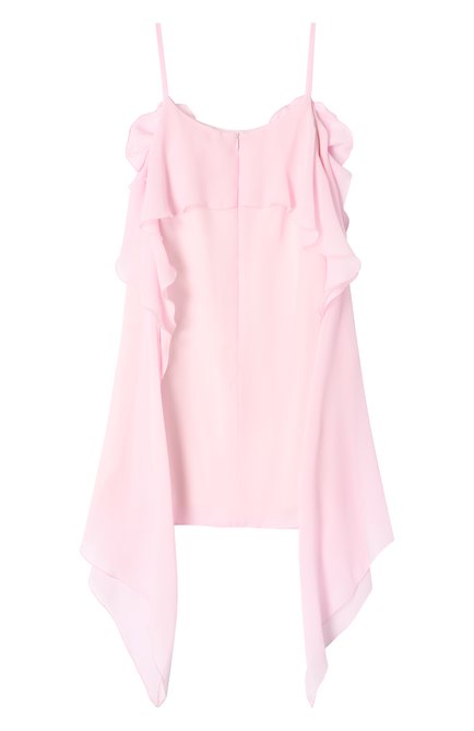 Детское платье BLUMARINE светло-розового цвета, арт. BFAB020.0.GA016/14A-16A | Фото 2 (Материал сплава: Проставлено; Рукава: Короткие; Драгоценные камни: Проставлено; Материал подклада: Вискоза)