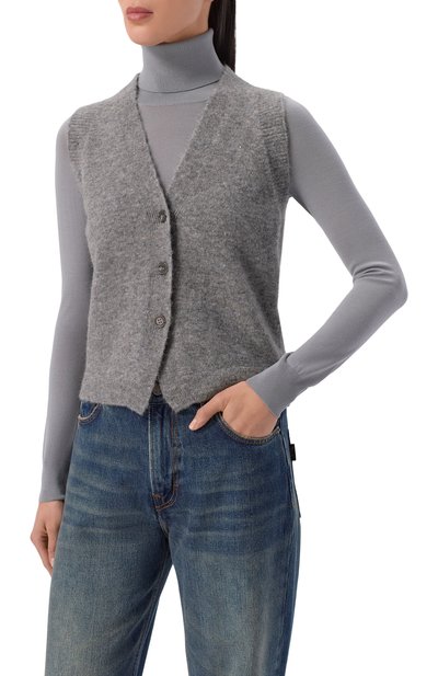 Жилет OFFICINE GENERALE серого цвета по цене 39050 руб., арт. W25WKNT304, фото 3 Жилет OFFICINE GENERALE, арт. W25WKNT304, фото 3