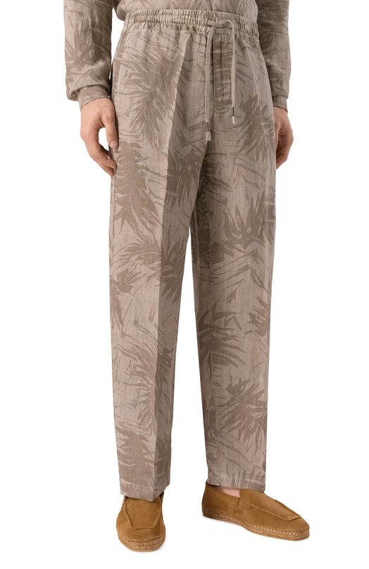 Льняные брюки InLinum PAJAMA Коричневый  PAJAMA Фото 3