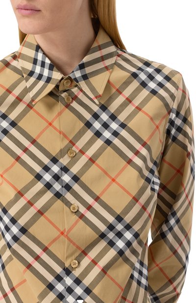 Хлопковая рубашка BURBERRY, арт. 8106163, фото 5