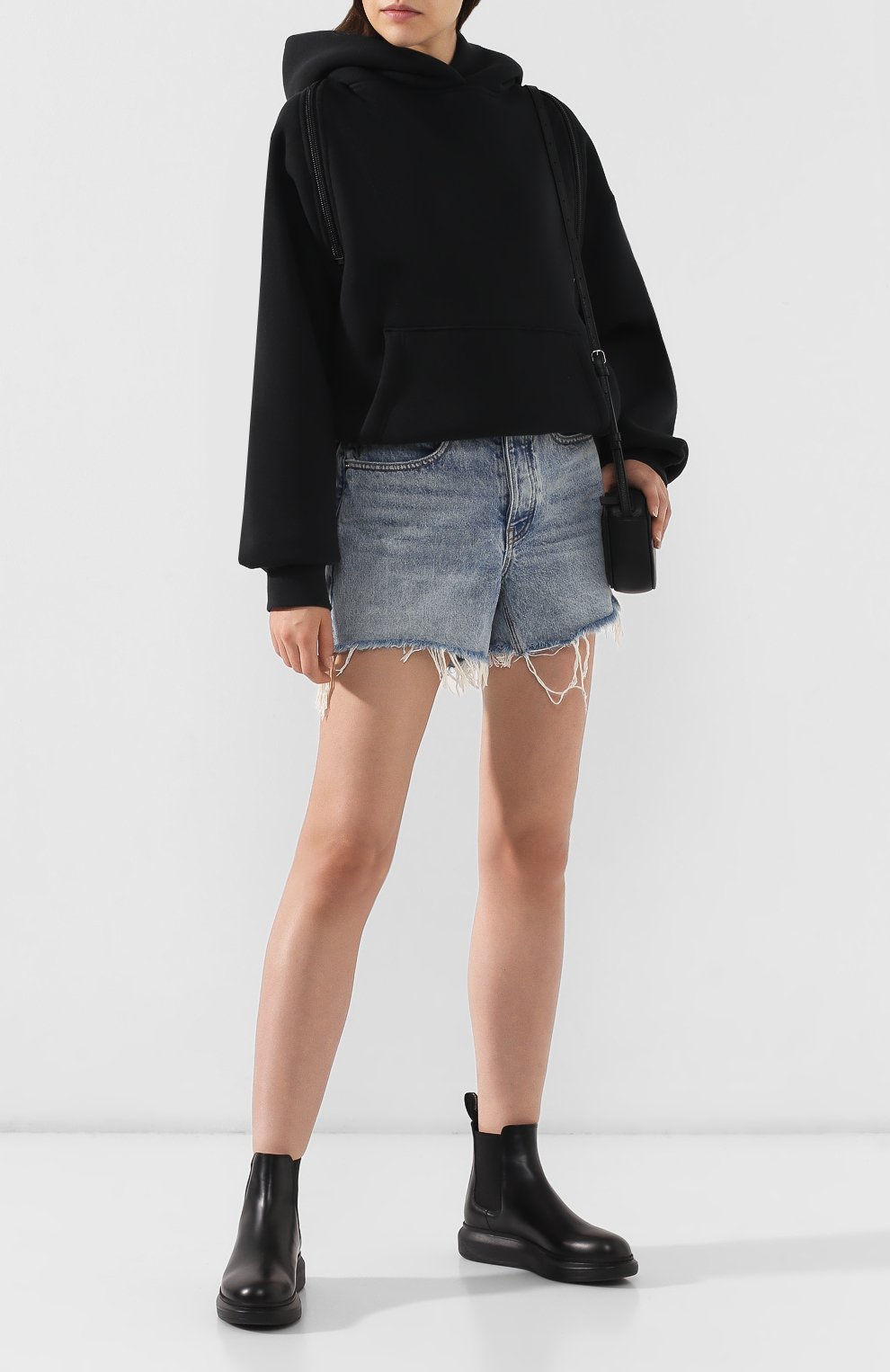 Хлопковое худи ALEXANDERWANG.T черного цвета по цене 27500 руб., арт. 4CC2191029, фото 2 Хлопковое худи ALEXANDERWANG.T, арт. 4CC2191029, фото 2